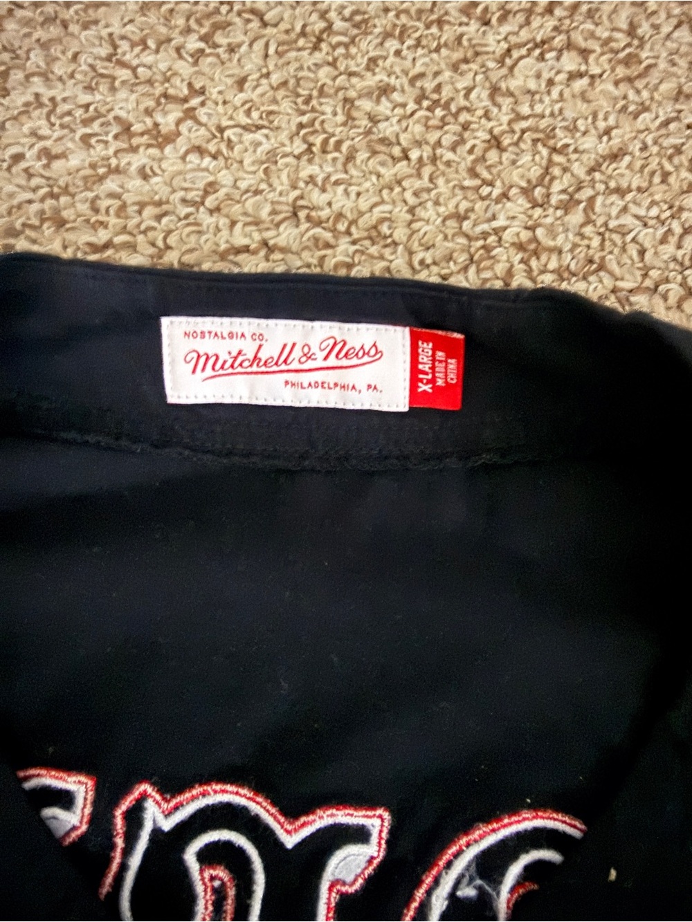 Mitchell & Ness 49ers Button Front Baseball Jersey Black XL - Picture 5 of 6